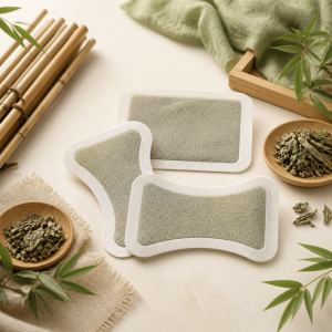 Unbranded waist and abdomen herbal patch formats arranged with mugwort
